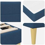 vidaXL Cadre de lit 200 x 200 cm Bleu