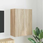 vidaXL Meuble TV mural Montage mural Chêne Sonoma 59 5 x 31 x 80 cm