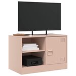 vidaXL Meubles TV 2 Pièces rose 67x39x44 cm acier