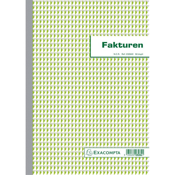 Manifold Factures 29 7x21cm 50 Feuillets Double Autocopiant Texte En Néerlandais - Blanc - X 5 - Exacompta
