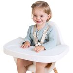 Childhome plateau d'alimentation silicone avec couvercle evolu blanc