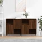 vidaXL Buffets 2 Pièces chêne marron bois d'ingénierie