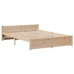 vidaXL Cadre de lit avec tête de lit sans matelas 120x200 cm