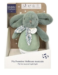 Veilleuse bebe musicale culbuto verte - 16 cm