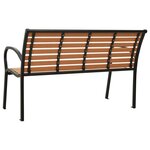 vidaXL Banc de jardin 125 cm acier et WPC noir et marron