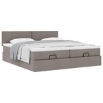VidaXL Cadre de lit ottoman avec matelas taupe 200x200cm tissu