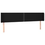 vidaXL Tête de lit à LED Noir 183x16x78/88 cm Tissu