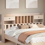 vidaXL Tête de lit avec rangement 200 cm bois massif de pin
