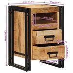 Table de chevet vidaXL 40x40x59 cm en bois de manguier massif