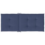 vidaXL Coussins de chaise à dossier haut lot de 6 bleu marine tissu
