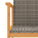 vidaXL Chaises de jardin lot de 2 gris résine tressée et bois massif