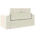 vidaXL Canapé-lit au sol 2-en-1 Crème 148x71x83 cm Velours