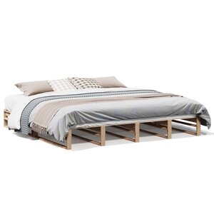 vidaXL Cadre de lit sans matelas 200x200 cm bois massif de pin