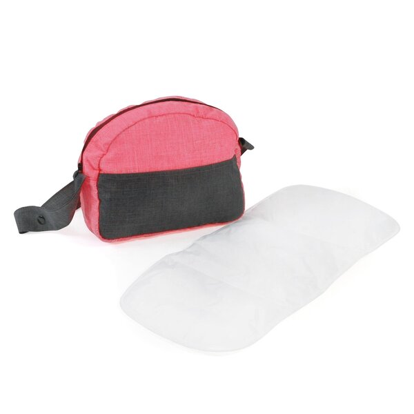 Bayer Chic 2000 853-41 - Sac à langer pour poussettes de poupées  Mélange anthracite - rose