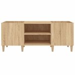 vidaXL Meuble à disques Chêne Sonoma 121x38x48 cm Bois d'ingénierie