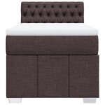 vidaXL Sommier à lattes de lit avec matelas Marron foncé 80x200 cm