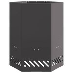 vidaXL Foyer sans fumée Noir 38 x 38 x 51 cm Acier