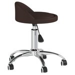 Vidaxl chaises pivotantes à manger lot de 2 marron similicuir