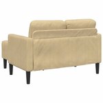 vidaXL Canapé 2 places avec méridienne en L gris-vert 125 cm lin