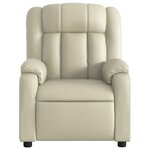 vidaXL Fauteuil de massage inclinable crème similicuir