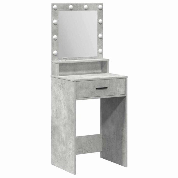 vidaXL Table de Toilette Gris béton 50 x 41 x 135 cm Bois d'ingénierie