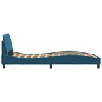 vidaXL Cadre de lit et tête de lit sans matelas bleu 100x200cm velours
