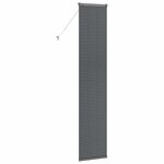 vidaXL Store de Fenêtre avec des rideaux Manuel Gris foncé Aluminium