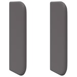 vidaXL Oreilles de tête de lit 2 Pièces Gris 40 x 16 x 5 cm Faux cuir