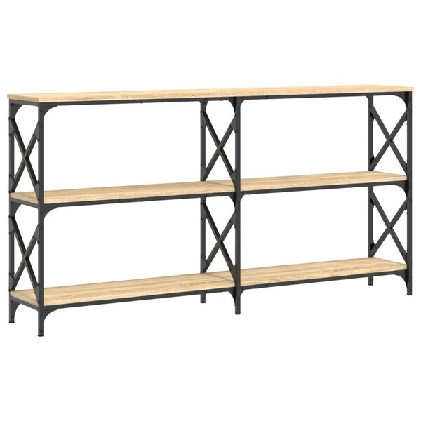 vidaXL Table console chêne sonoma 156x28x80 5 cm bois d'ingénierie