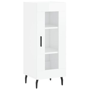 vidaXL Buffet Blanc brillant 34 5x34x90 cm Bois d'ingénierie
