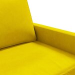 vidaXL Canapé à 2 places Jaune 140 cm Velours