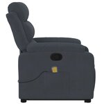 vidaXL Fauteuil de massage inclinable Gris foncé Velours