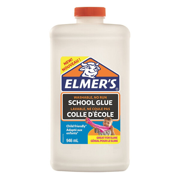 Elmer's colle d'école liquide blanche  lavable et adaptée aux enfants  pour travaux manuels ou slime  946 ml