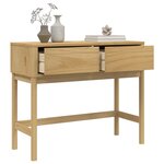vidaXL Table console FLORO marron cire 89 5x36 5x73 cm pin massif