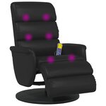 vidaXL Fauteuil de massage inclinable Noir 71 x 98 x 106 cm