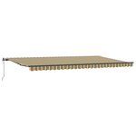 vidaXL Auvent Rétractable Vert et jaune 600 × 350 cm