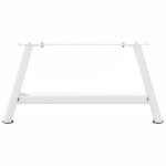 vidaXL Pieds de table basse en forme de A  2 pièces  blanc  70 x (30-31) cm  acier