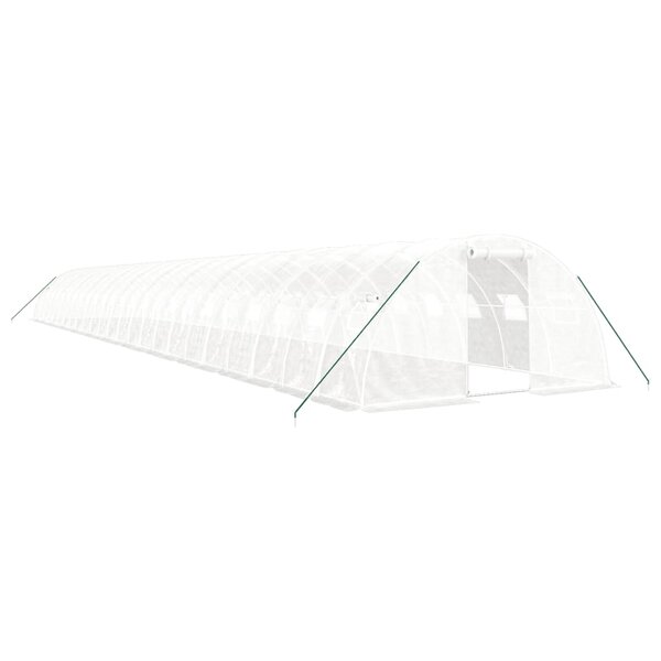 vidaXL Serre avec cadre en acier blanc 96 m² 24x4x2 m
