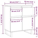 vidaXL Buffet Chêne fumé 60x35x70 cm Bois d'ingénierie