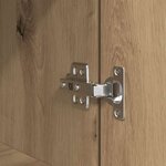 vidaXL Buffet haut chêne artisanal 50x35x180 cm bois d'ingénierie