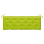 vidaXL Banc de jardin empilable et coussin 159 cm Bois de teck massif