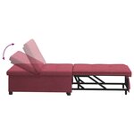 vidaXL Canapé-Lit Rouge 194 x 67 x 37 cm tissu