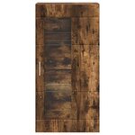 vidaXL Meuble mural Chêne fumé 55 x 29 x 100 cm Bois d'ingénierie