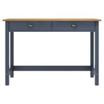 vidaXL Table console Hill Range avec 2 tiroirs Gris 110x45x74 cm Pin