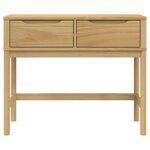 vidaXL Table console FLORO marron cire 89 5x36 5x73 cm pin massif