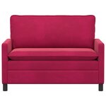 vidaXL Canapé Bordeaux 126 x 81 x 87 5 cm Velours