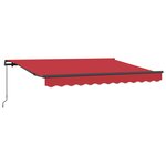vidaXL Auvent Rétractable Rouge et Anthracite