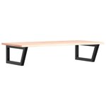 vidaXL Étagère de vasque murale acier et bois de chêne massif