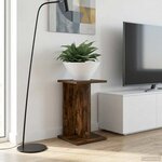 vidaXL Support de Plante 2 pièces Chêne fumé 25 x 25 5 x 40 5 cm