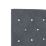 vidaXL Tête de lit en velours gris foncé avec boutons en cristal 90 cm